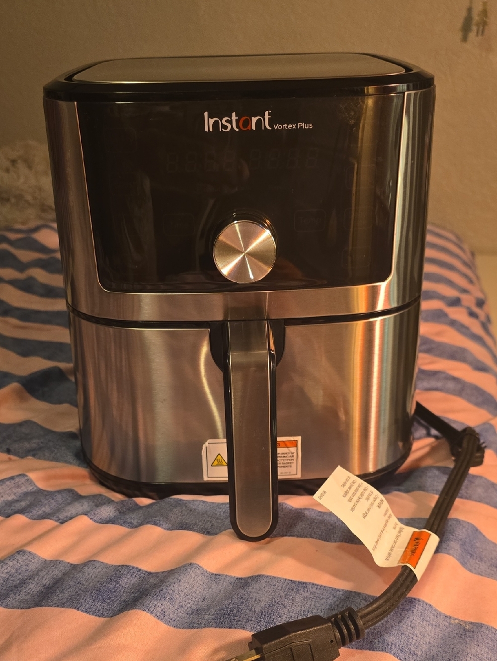 Instant Vortex Plus Stainless Steel Air Fryer - Black/Silver